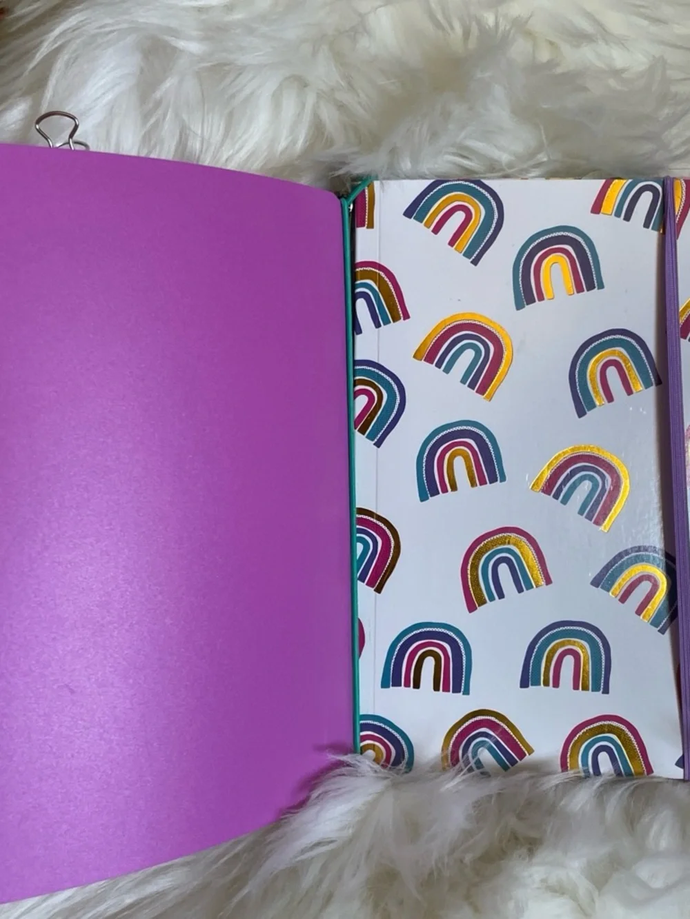 Purple midori  Notebook with Donut Charm